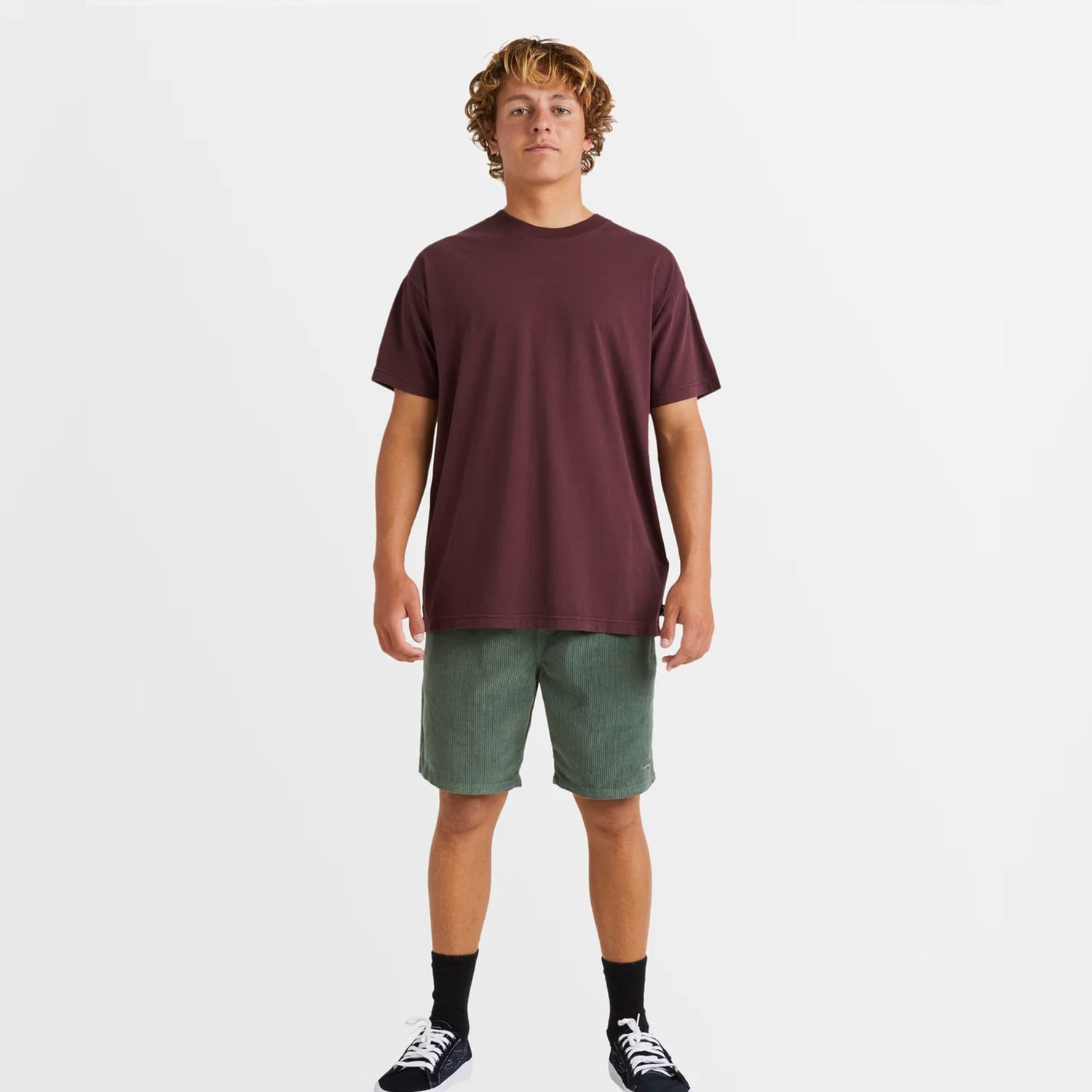 BILLABONG MENS PREMIUM WAVE WASH S/S TEE - PORT