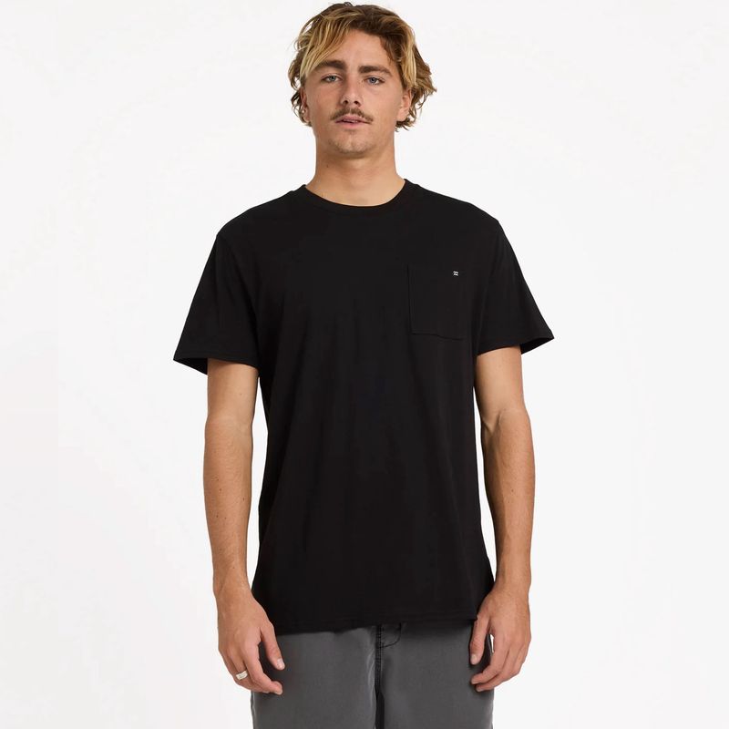 BILLABONG MENS PREMIUM POCKET S/S TEE - BLACK