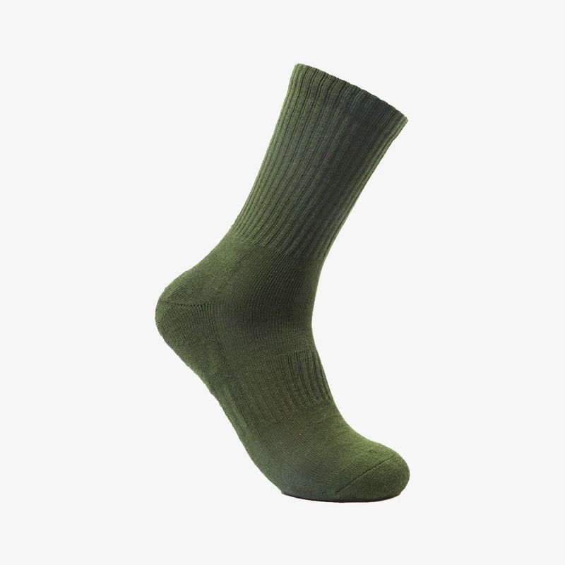 GLOBE MENS  GLOBE SINGLES CREW SOCK - ARMY GREEN