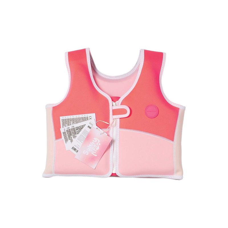 SUNNYLIFE MELODY THE MERMAID SWIM VEST 2-3 - NEON STRAWBERRY