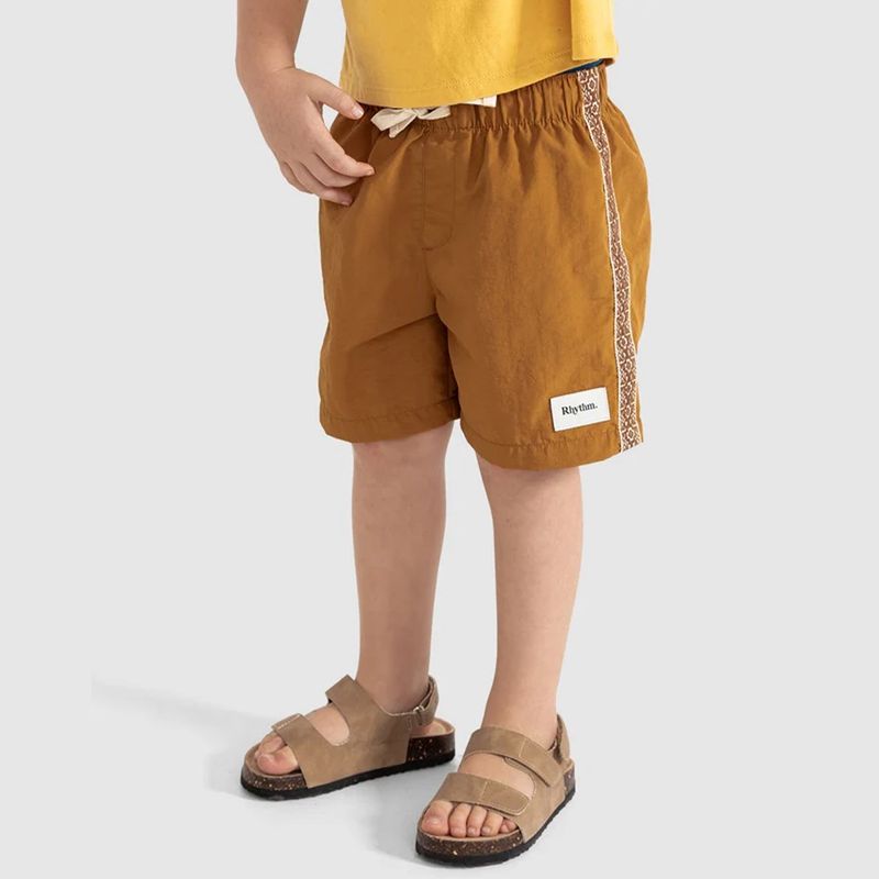 RHYTHM UNISEX KIDS HERITAGE JAM SHORTS - GOLDEN YELLOW