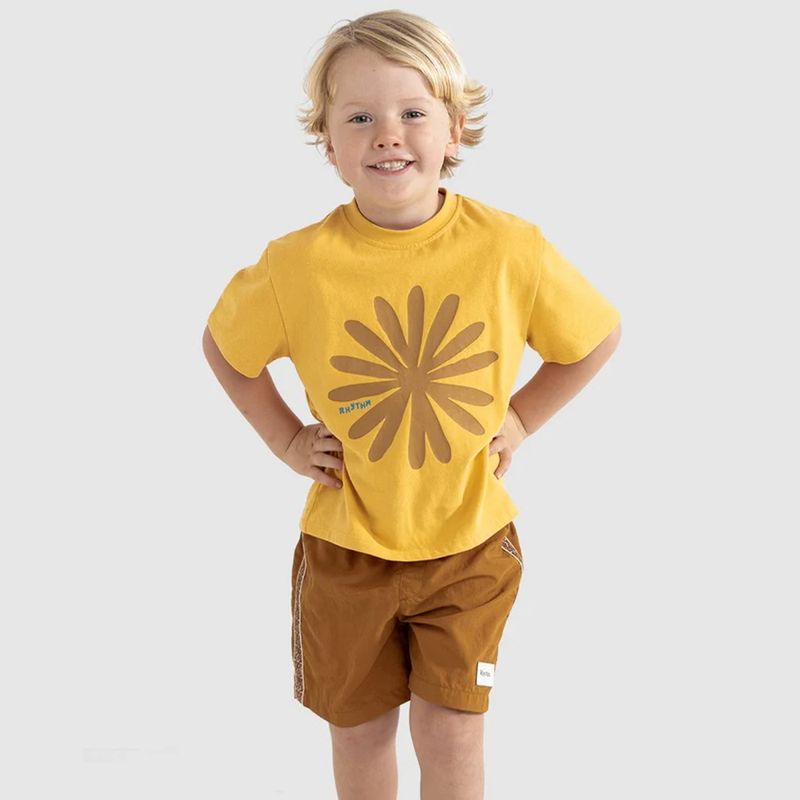 RHYTHM UNISEX KIDS SUN RA SS TEE - SUN YELLOW