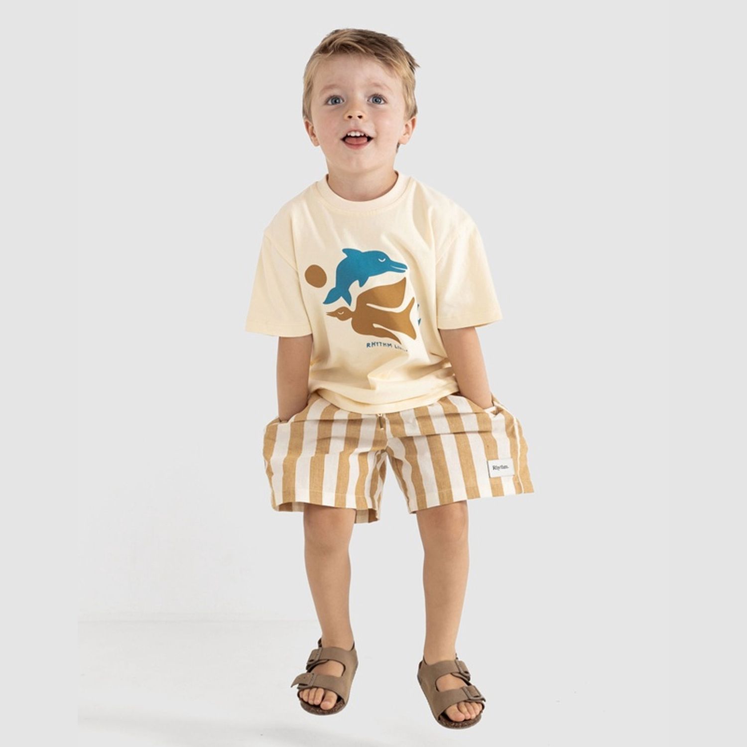 RHYTHM UNISEX KIDS VACATION JAM SHORTS - GOLDEN YELLOW