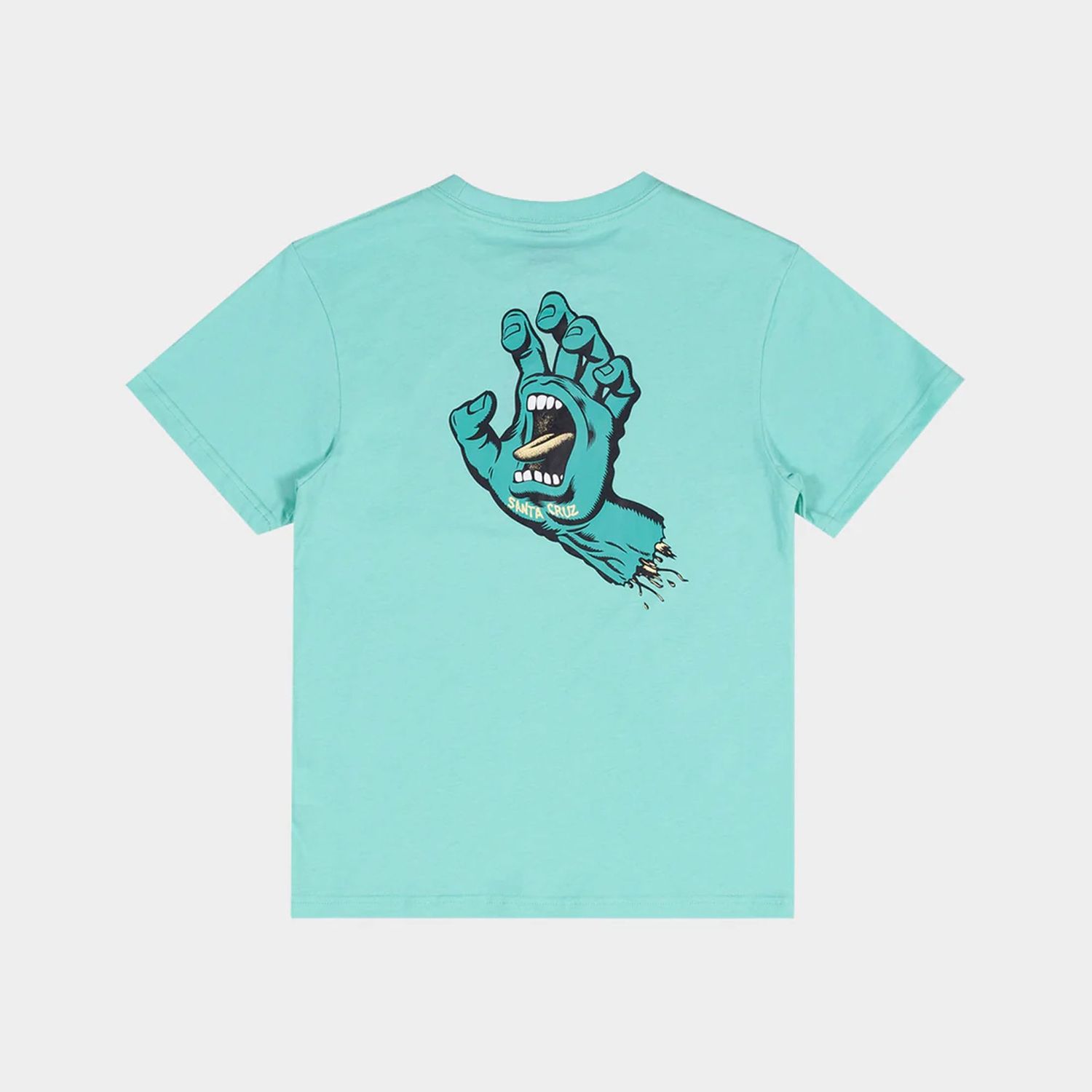 SANTA CRUZ BOYS OPUS SCREAMING HAND SS TEE - TEAL