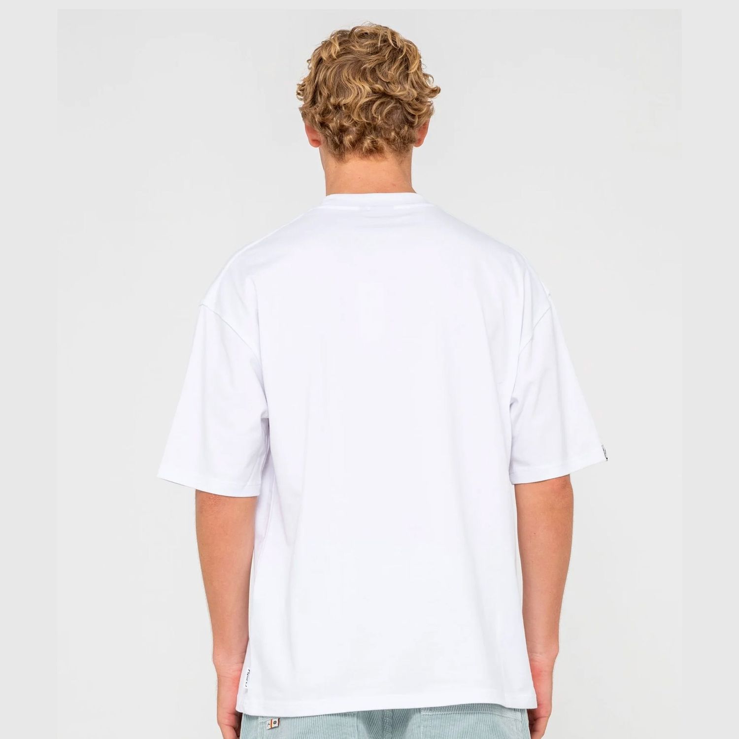 RUSTY MENS  STRIKE OUT SHORT SLEEVE TEE - WHITE