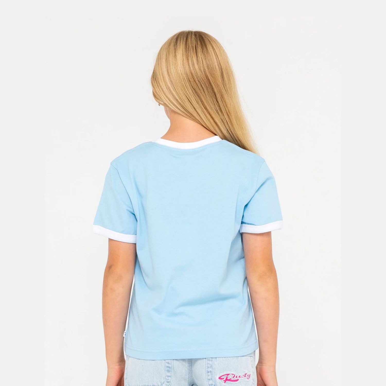 RUSTY TEEN GIRLS BOBBIE OVERSIZED TEE GIRLS - RETRO BLUE