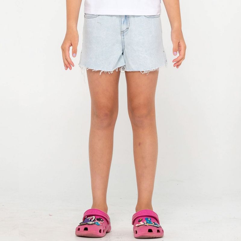 RUSTY TEEN GIRLS PENNY KICK FLARE DENIM SHORT GIRLS