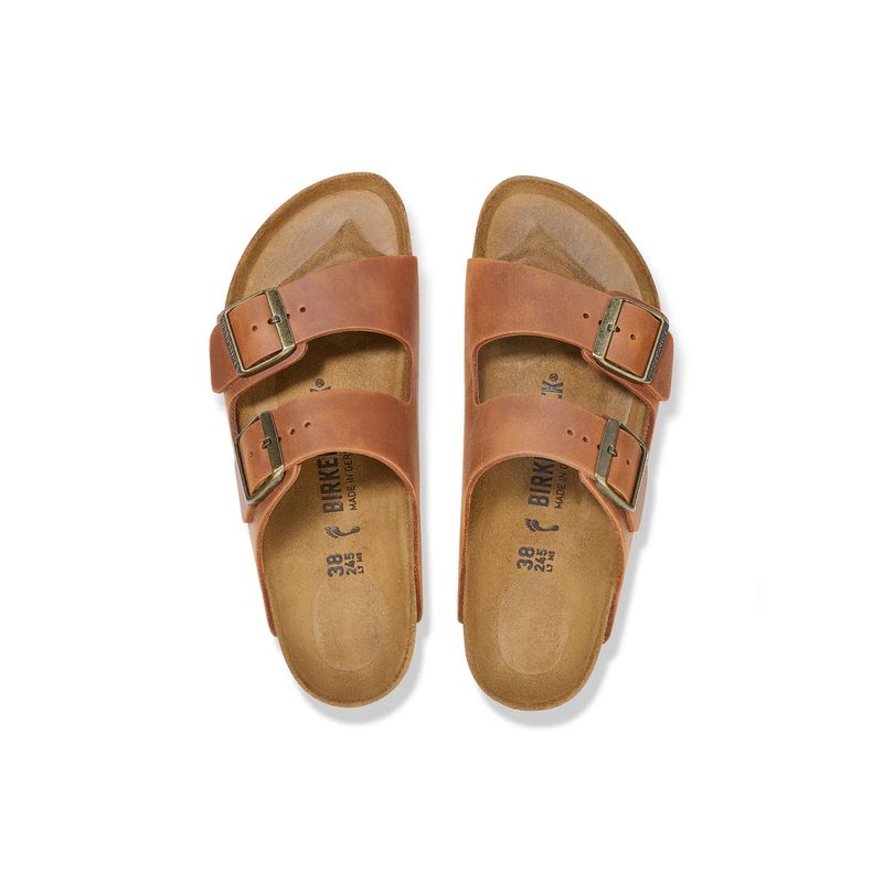 BIRKENSTOCK UNISEX ARIZONA COGNAC OILED LEATHER