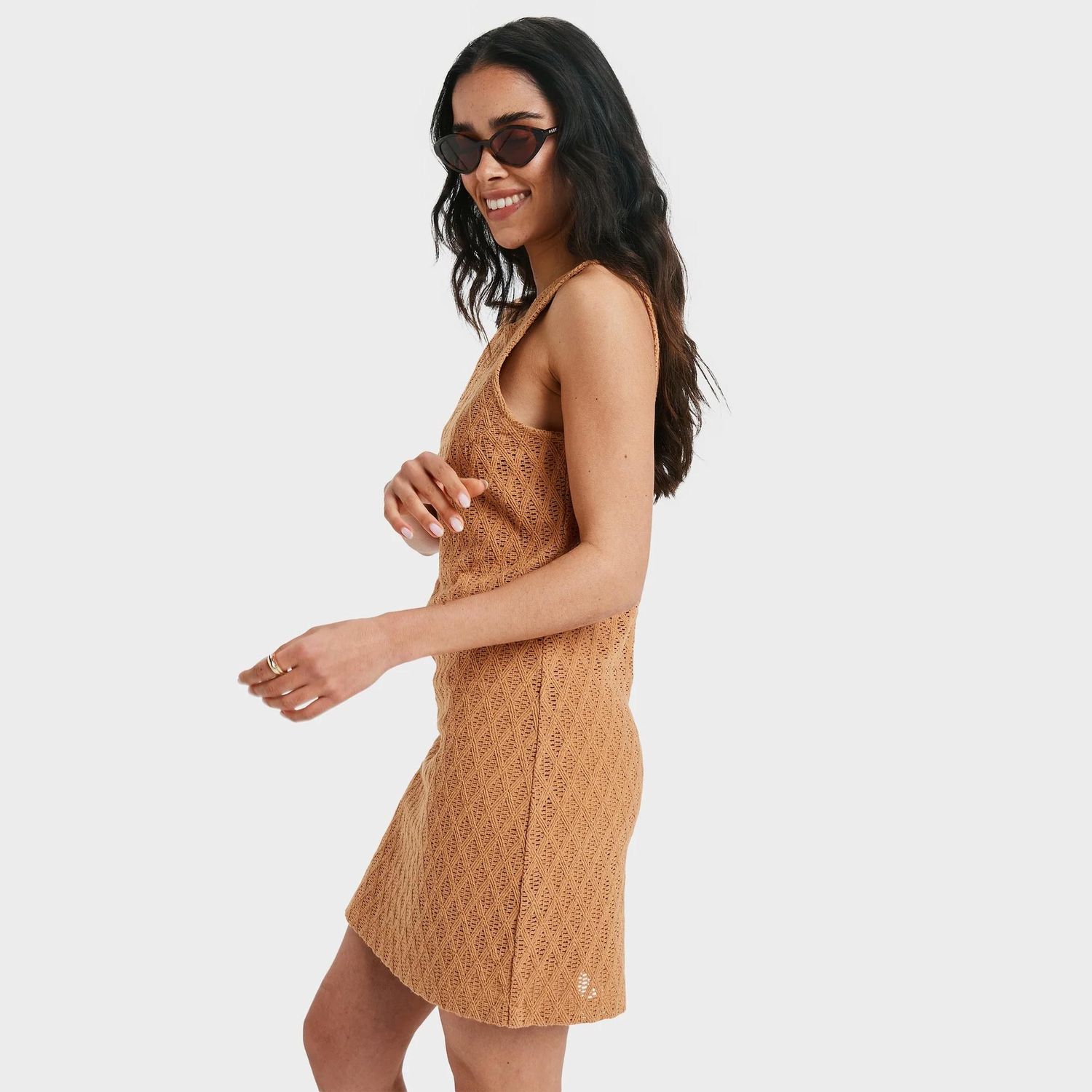 ROXY WOMENS  OCEAN SOUNDS DRESS - ALMOND