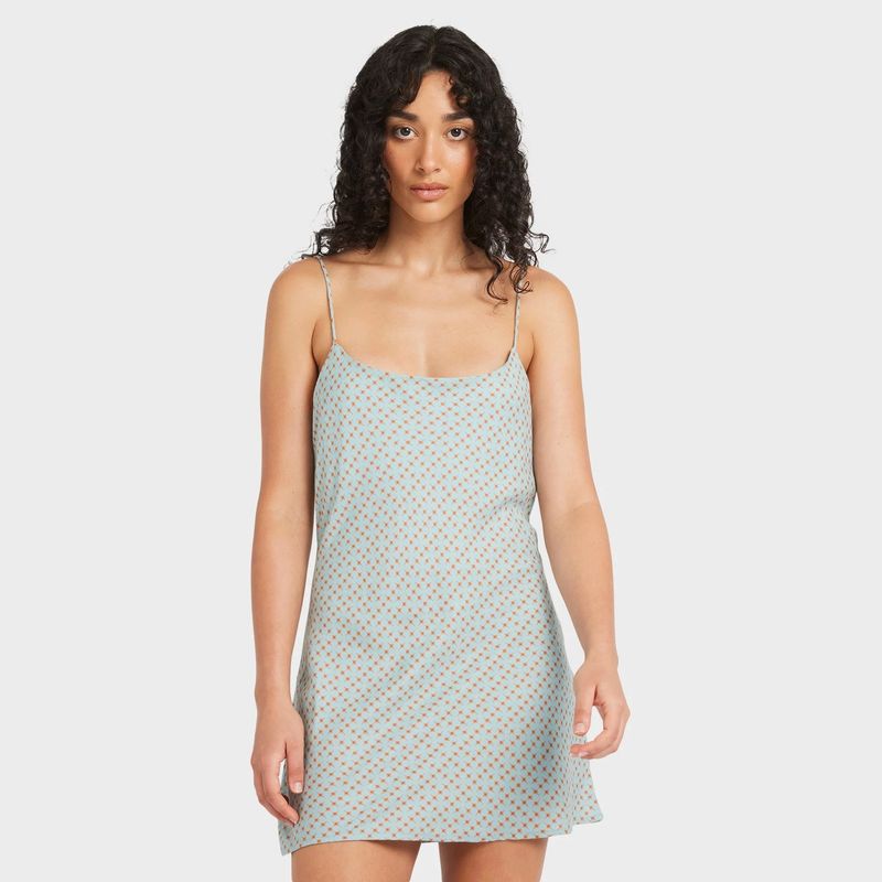 RVCA WOMENS MACARTHUR DRESS - MIST BLUE