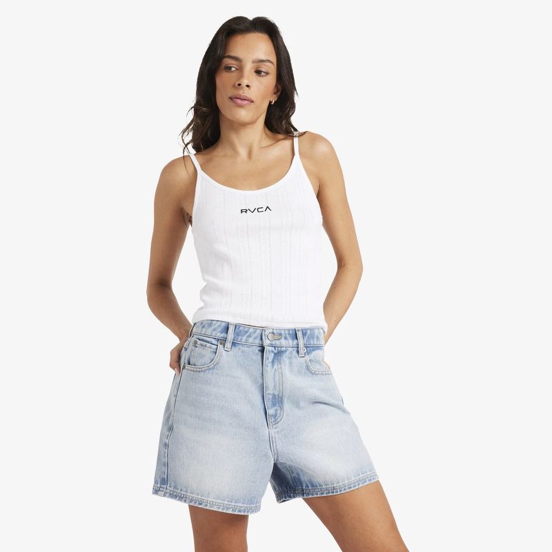 RVCA WOMENS COCO DENIM SHORT - BLEACHED INDIGO
