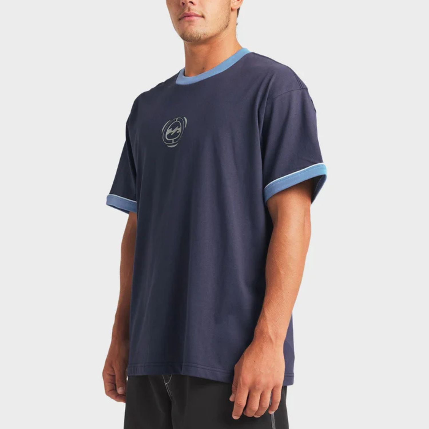 BILLABONG MENS SPEC RINGER SS TEE - VINTAGE NAVY