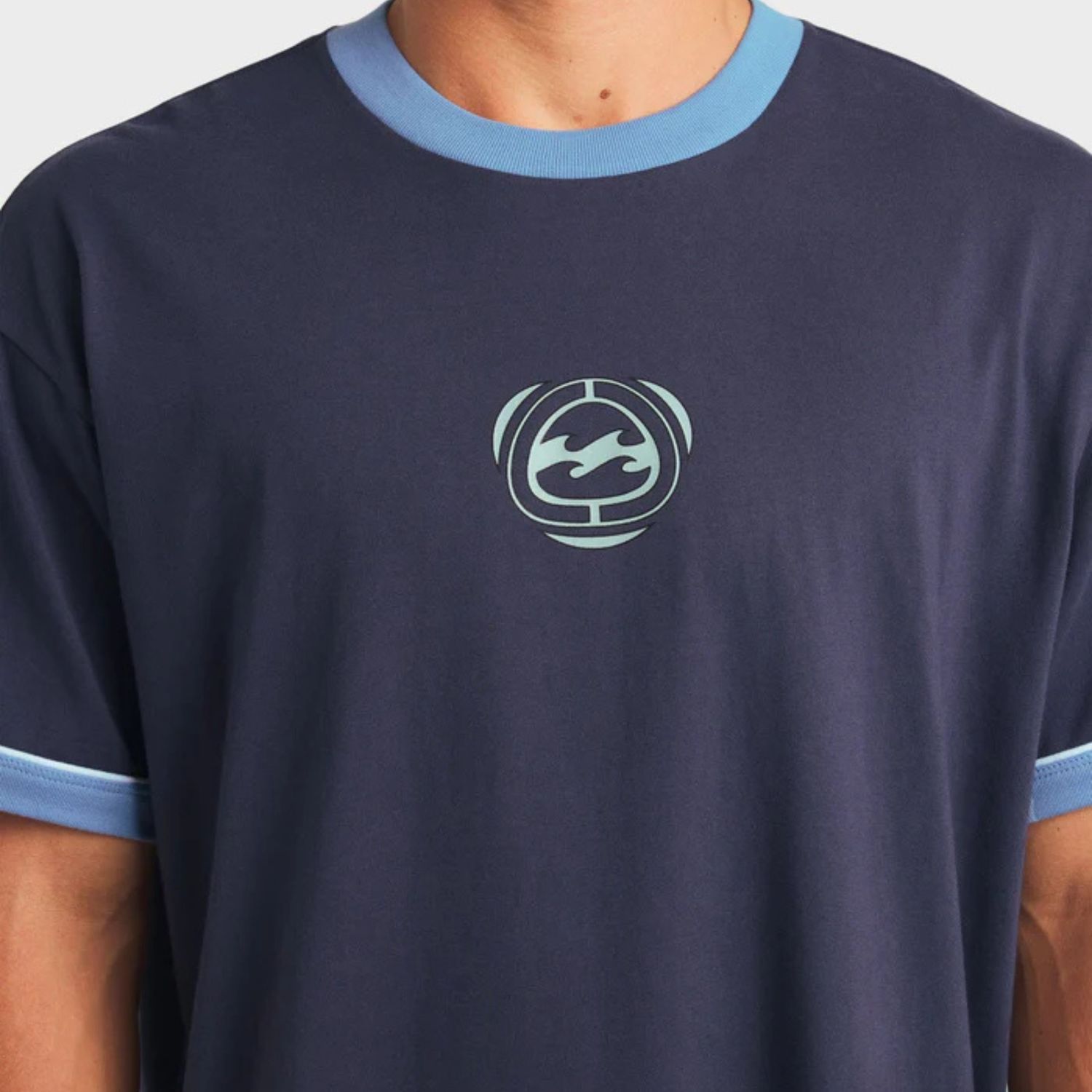 BILLABONG MENS SPEC RINGER SS TEE - VINTAGE NAVY