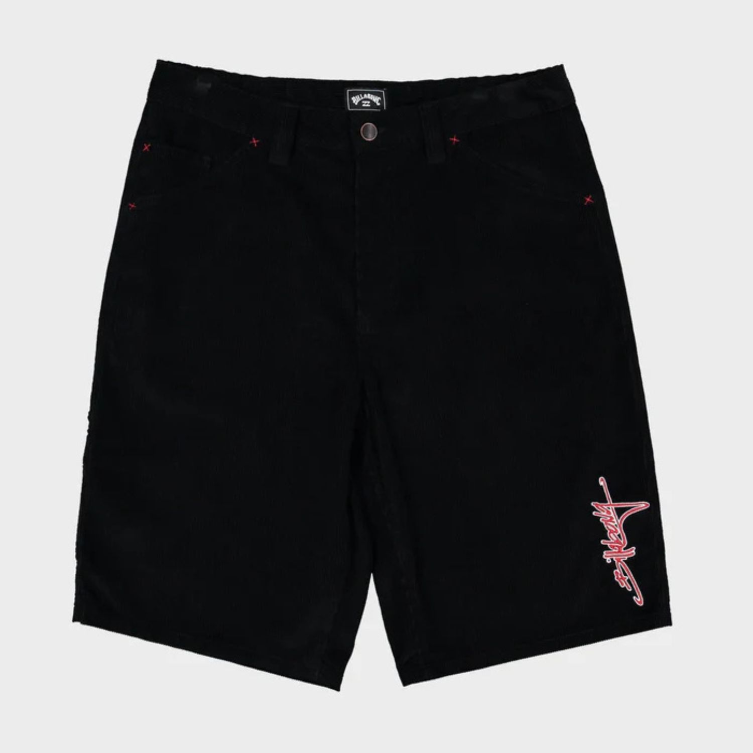 BILLABONG MENS SMOKO CORD SHORT - WASHED BLACK