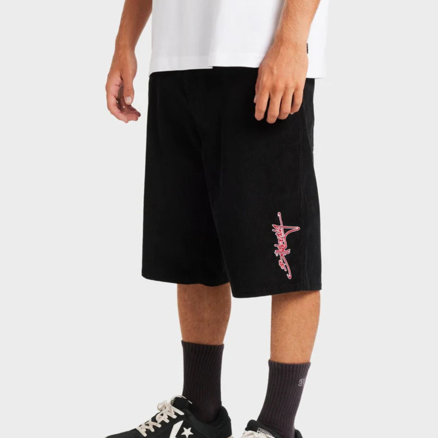 BILLABONG MENS SMOKO CORD SHORT - WASHED BLACK