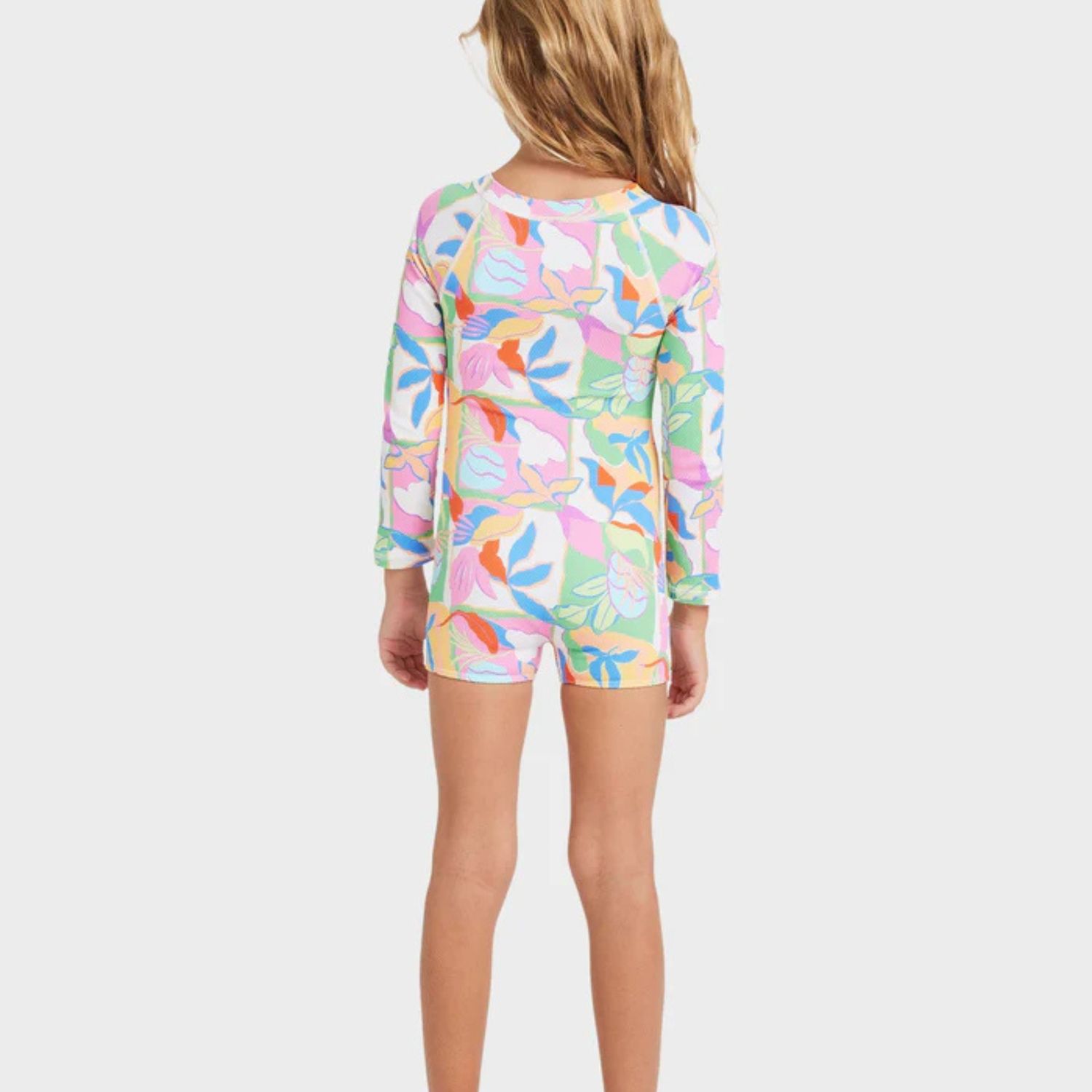 BILLABONG TODDLER GIRLS SUN SHIFT ONE PIECE  SHORTIE SURFSHIRT - MULTI