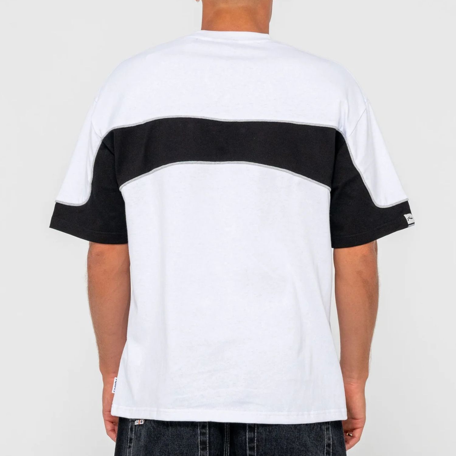 RUSTY MENS  KINETIC SHORT SLEEVE HEAVY TEE - WHITE