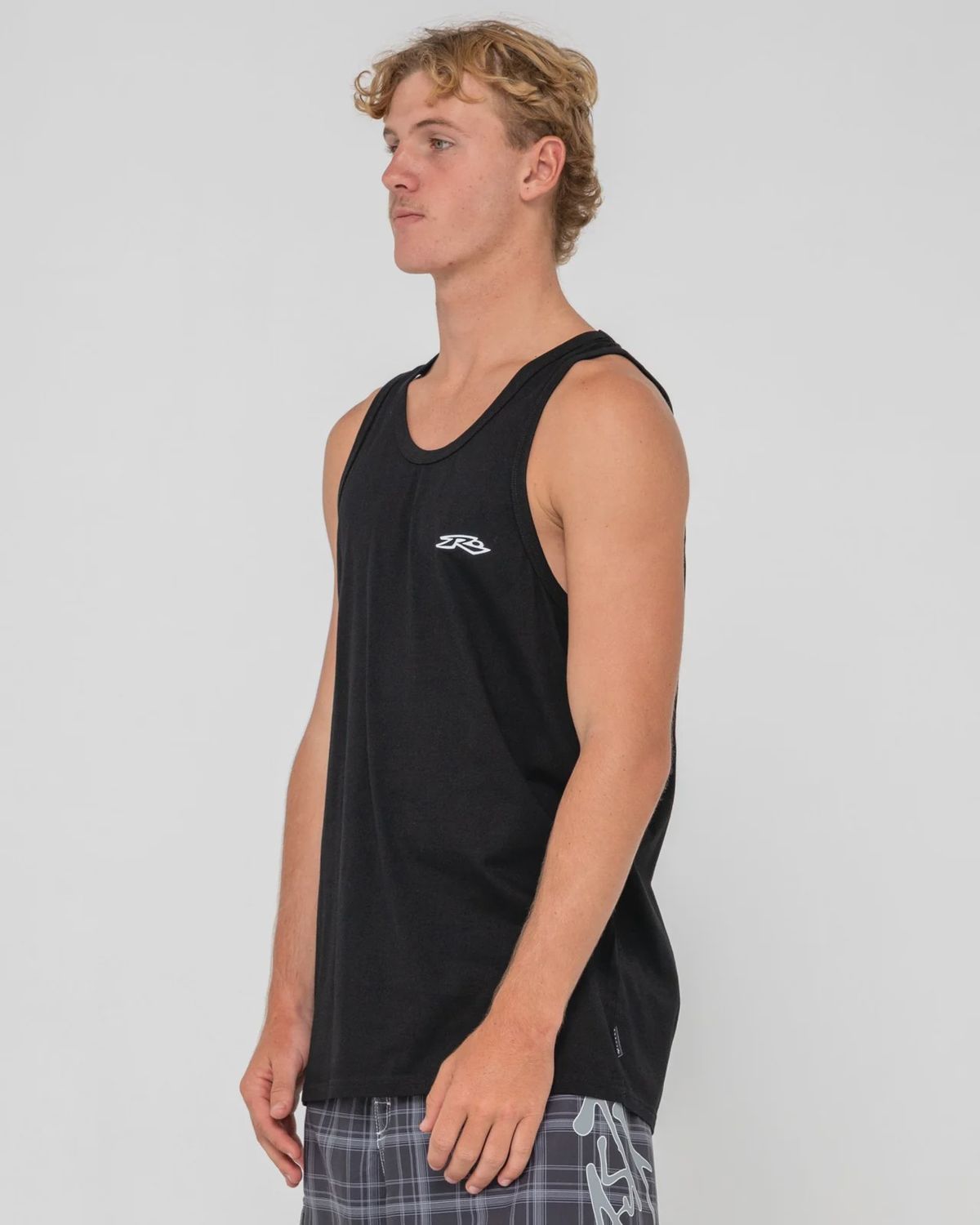 RUSTY MENS  REGISTERED TANK - BLACK