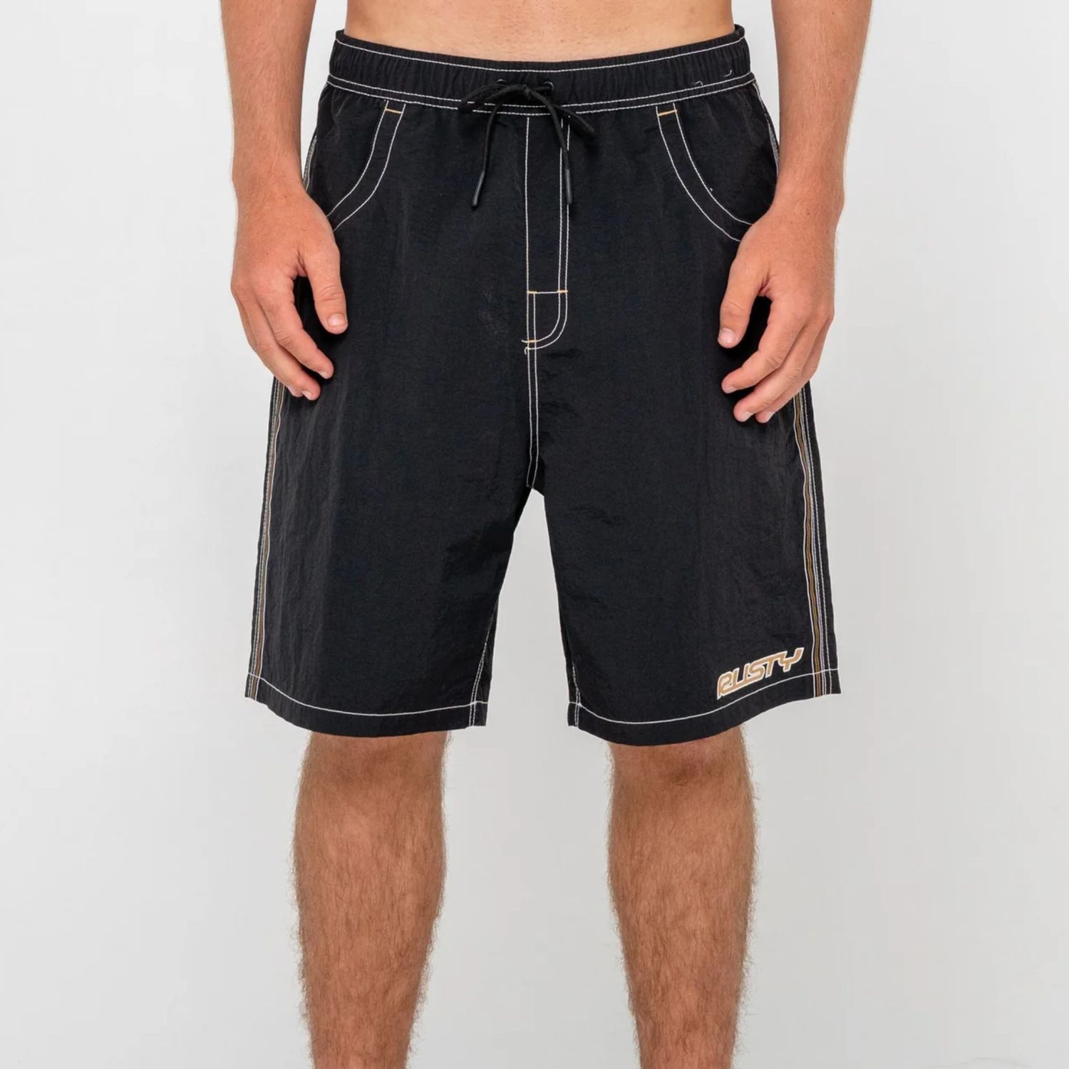 RUSTY MENS  FLIP DADDY BOARDSHORT - BLACK 3