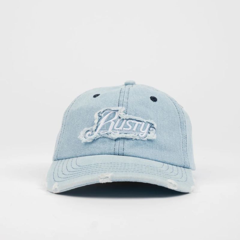 RUSTY WOMENS BETA DENIM DAD CAP - SKY BLUE