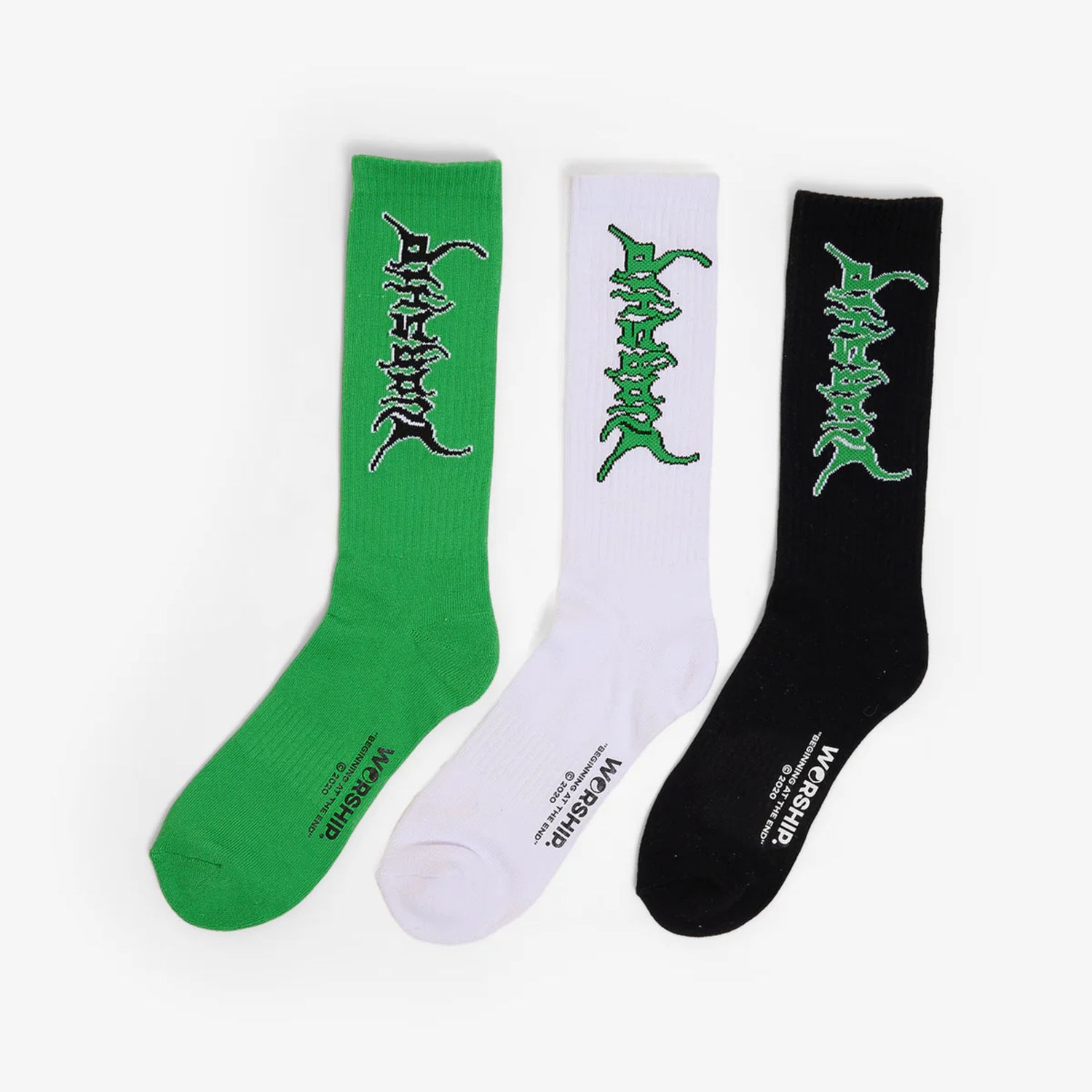 WORSHIP MENS RAMA SOCKS - 3 PACK - WHITE / BLACK / ORIOLE