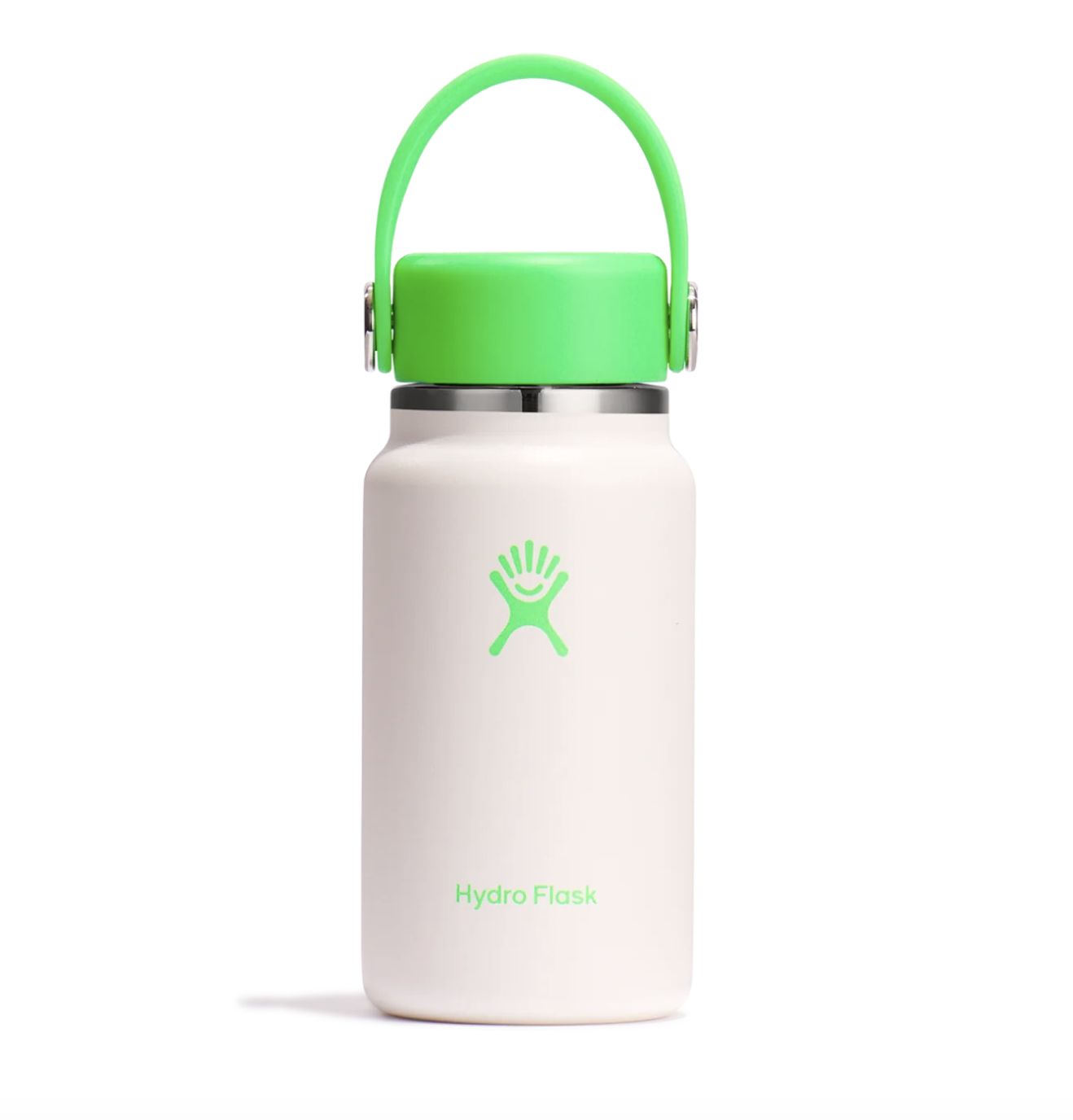 HYDRO FLASK 200ML MICRO - IVORY / NEON GREEN