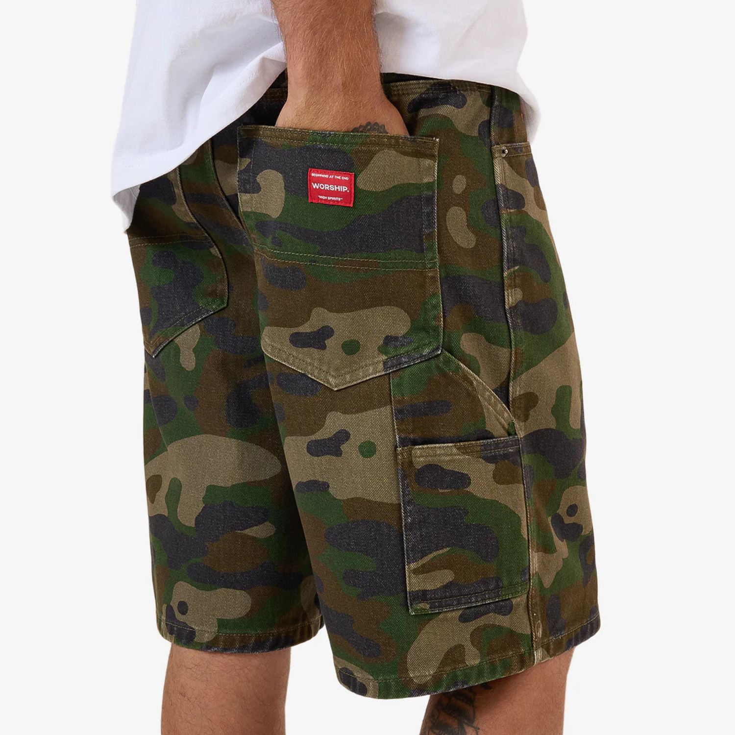 WORSHIP MENS STEALTH BIG DAWG JEAN SHORT - GREEN