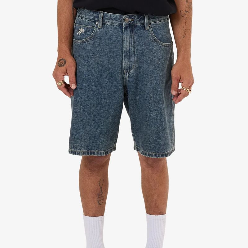 WORSHIP MENS LOGORAMA BIG DAWG JEAN SHORT - ODYSSEY