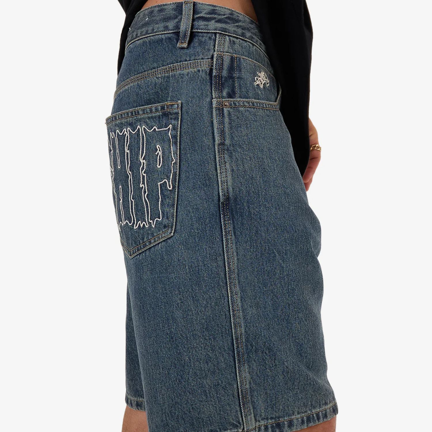 WORSHIP MENS LOGORAMA BIG DAWG JEAN SHORT - ODYSSEY