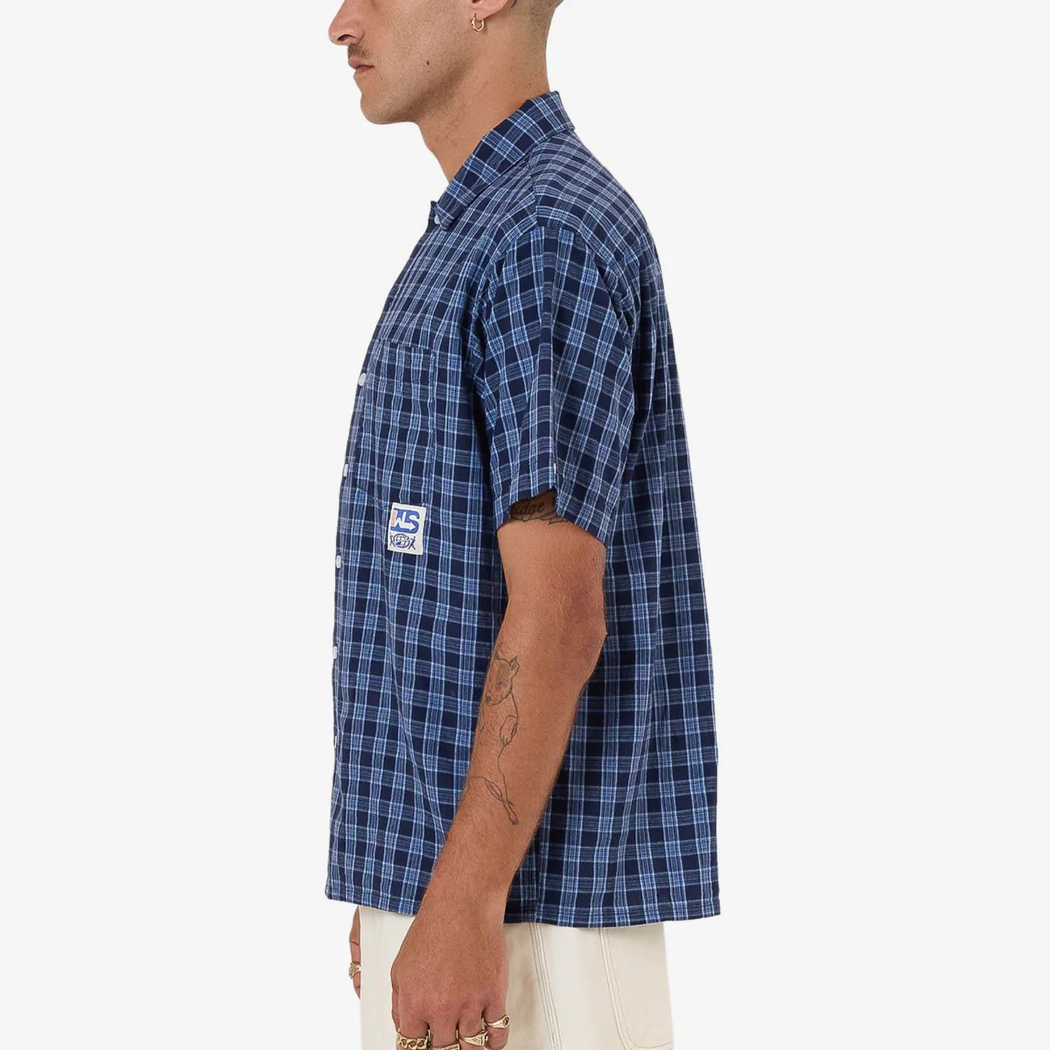WORSHIP MENS REMOVAL SS SHIRT - BELL AIR BLUE