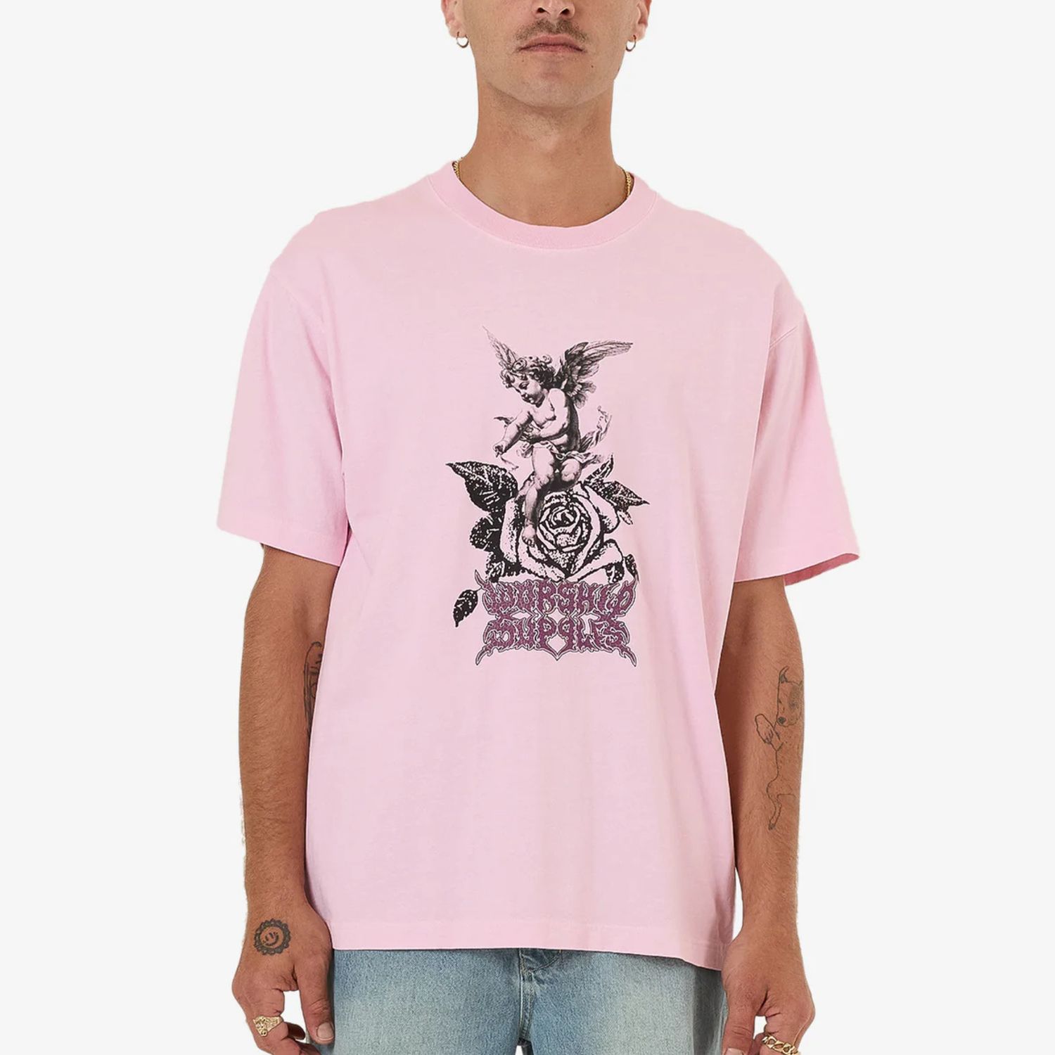 WORSHIP MENS PERCH SS TEE - QUARTZ