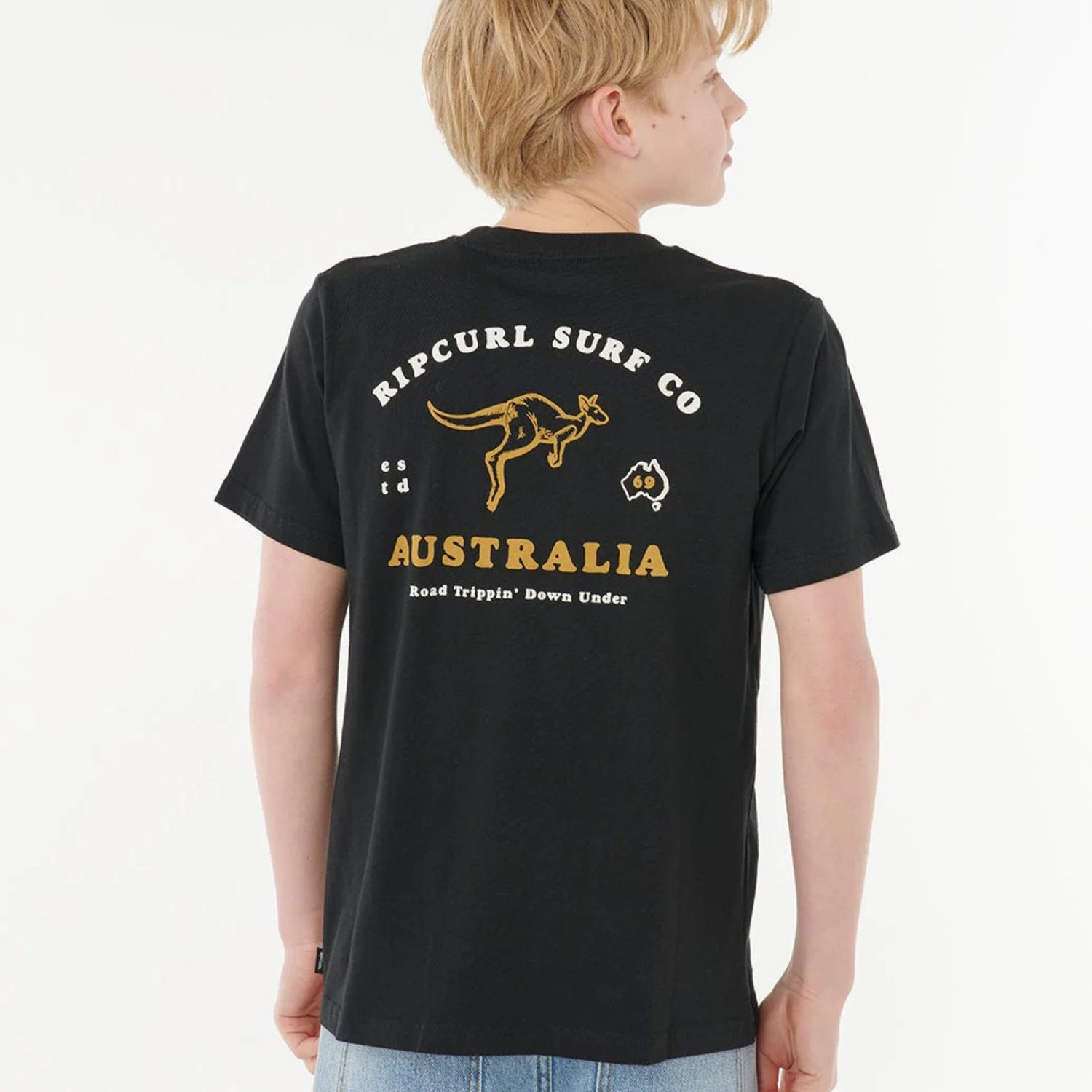 RIP CURL BOYS ROAD TRIP SS TEE - BLACK