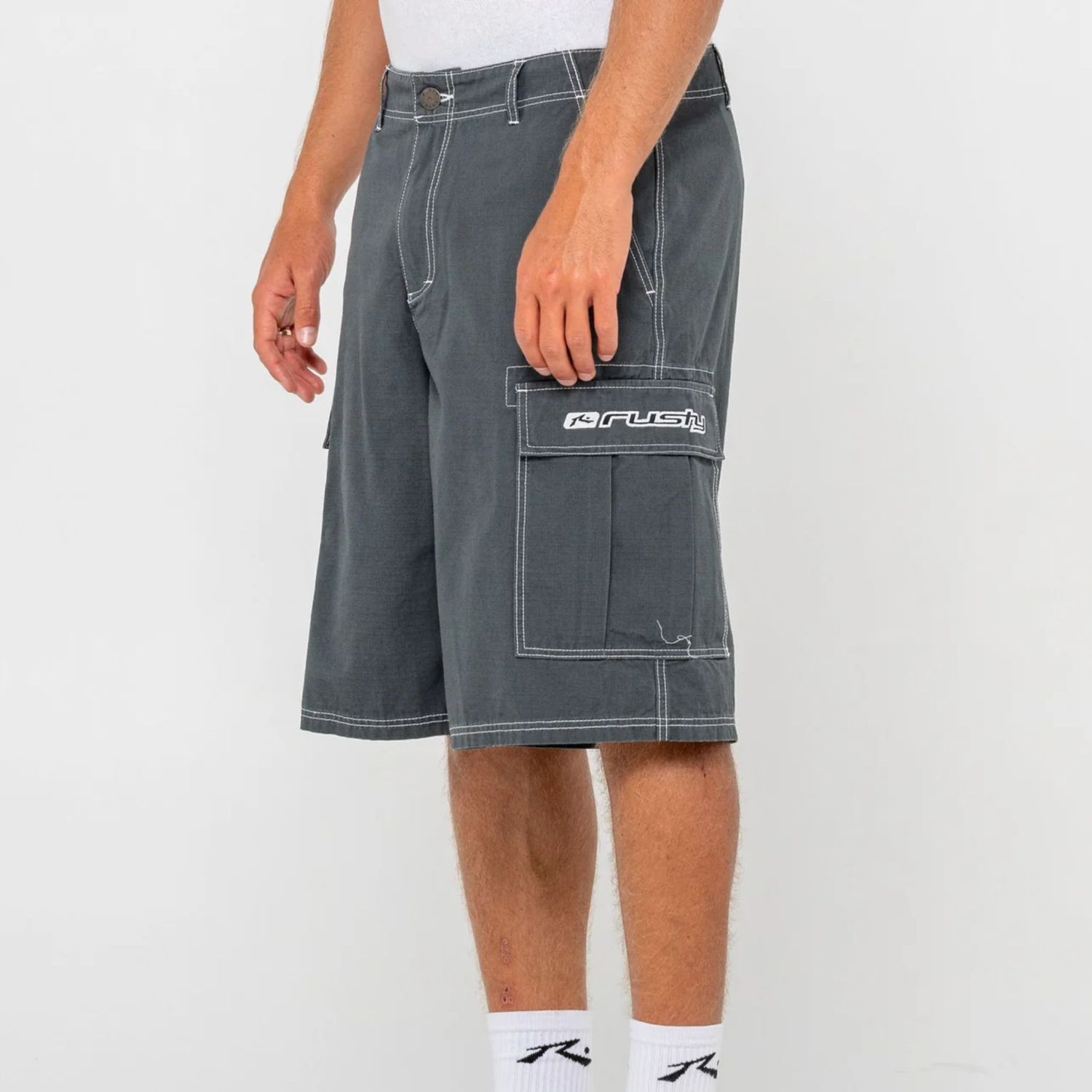 RUSTY MENS  COMMANDO RIPPA CARGO SHORT - DARK SAPPHIRE