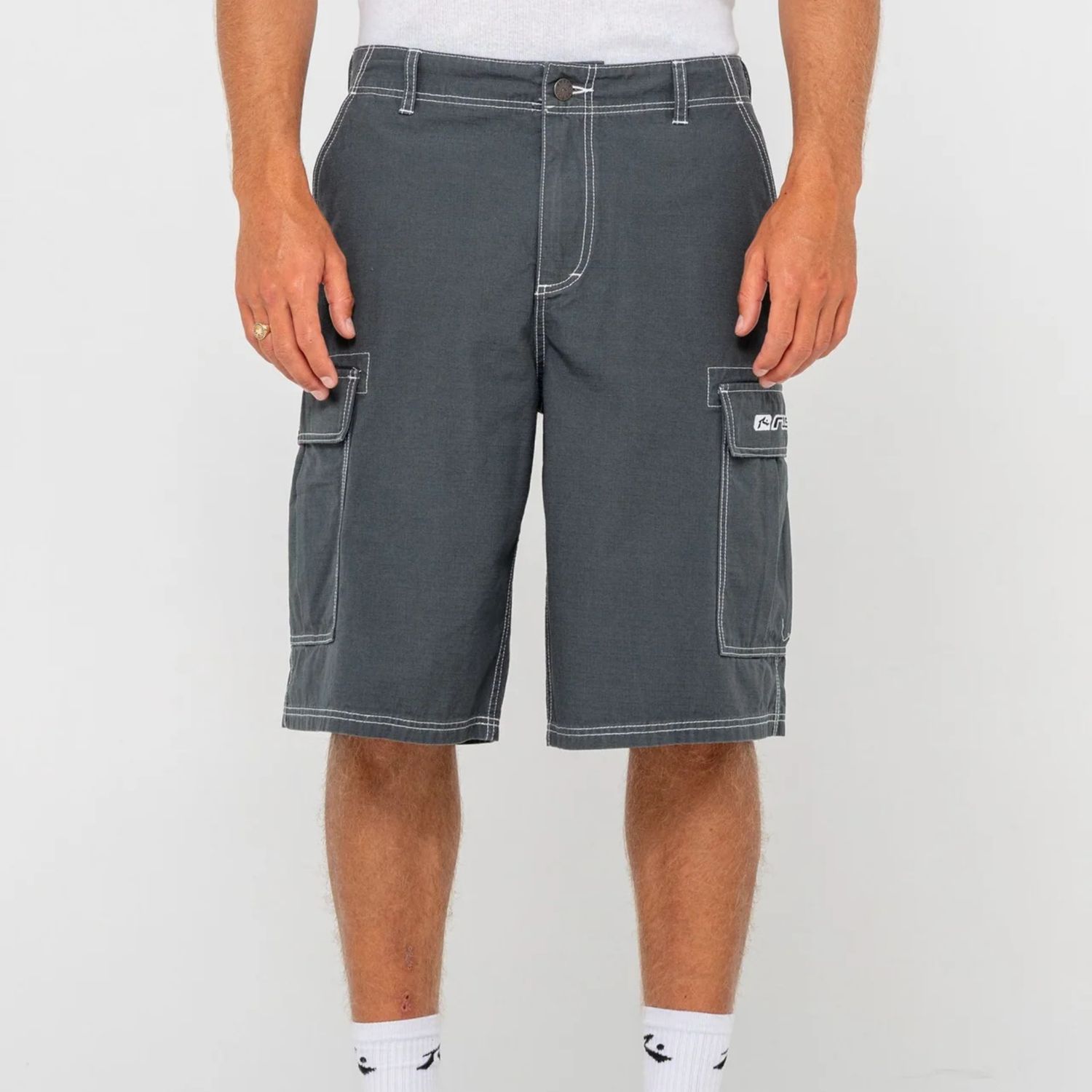 RUSTY MENS  COMMANDO RIPPA CARGO SHORT - DARK SAPPHIRE
