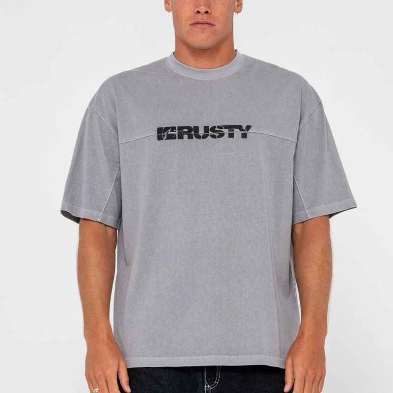 RUSTY MENS  COMMANDER SHORT SLEEVE TEE - ULTIMATE GREY