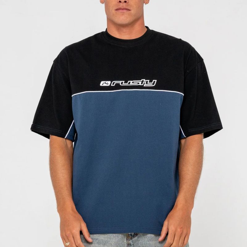 RUSTY MENS  INFINITY SHORT SLEEVE TEE - CHINA BLUE