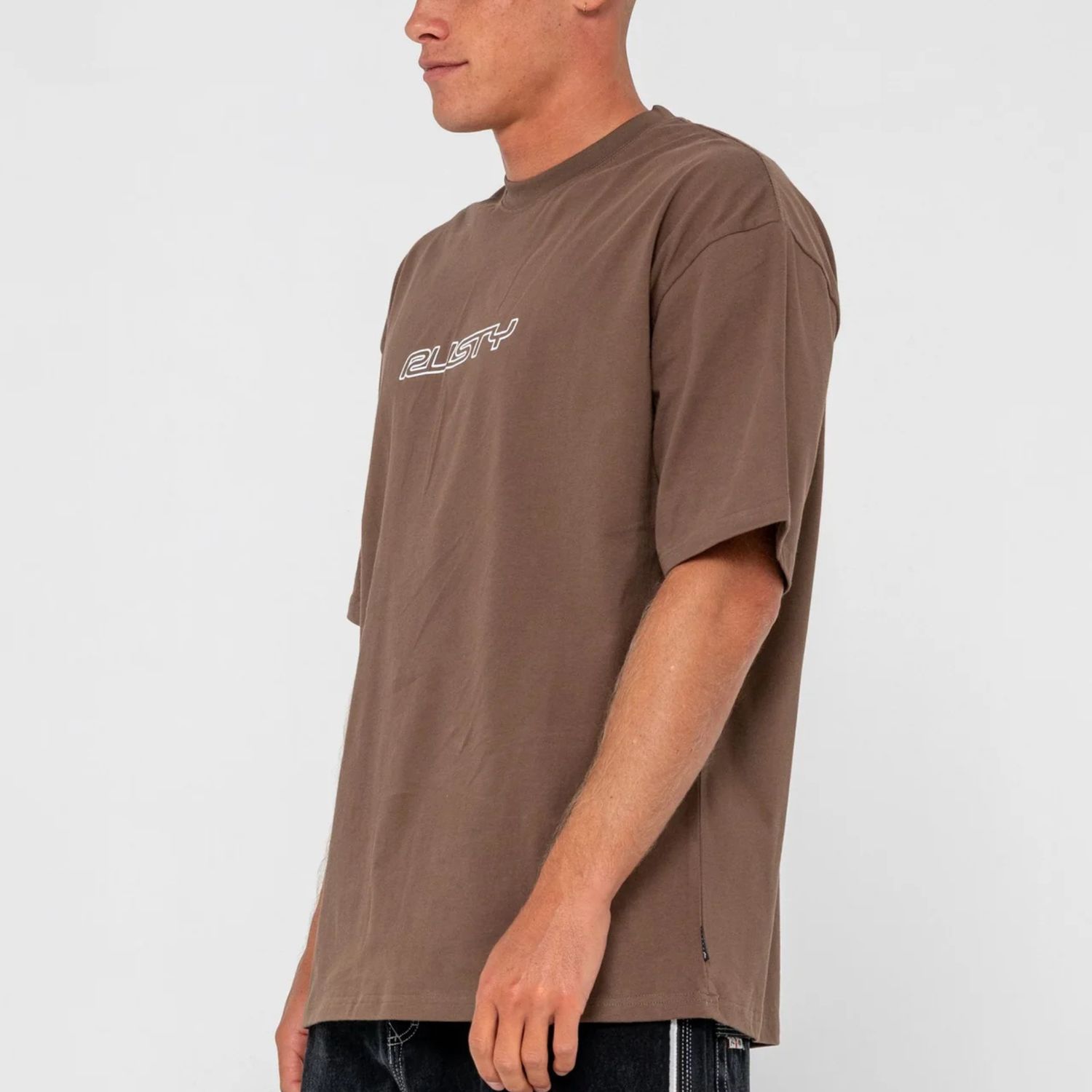 RUSTY MENS  FLIP DADDY SHORT SLEEVE TEE - PINECONE