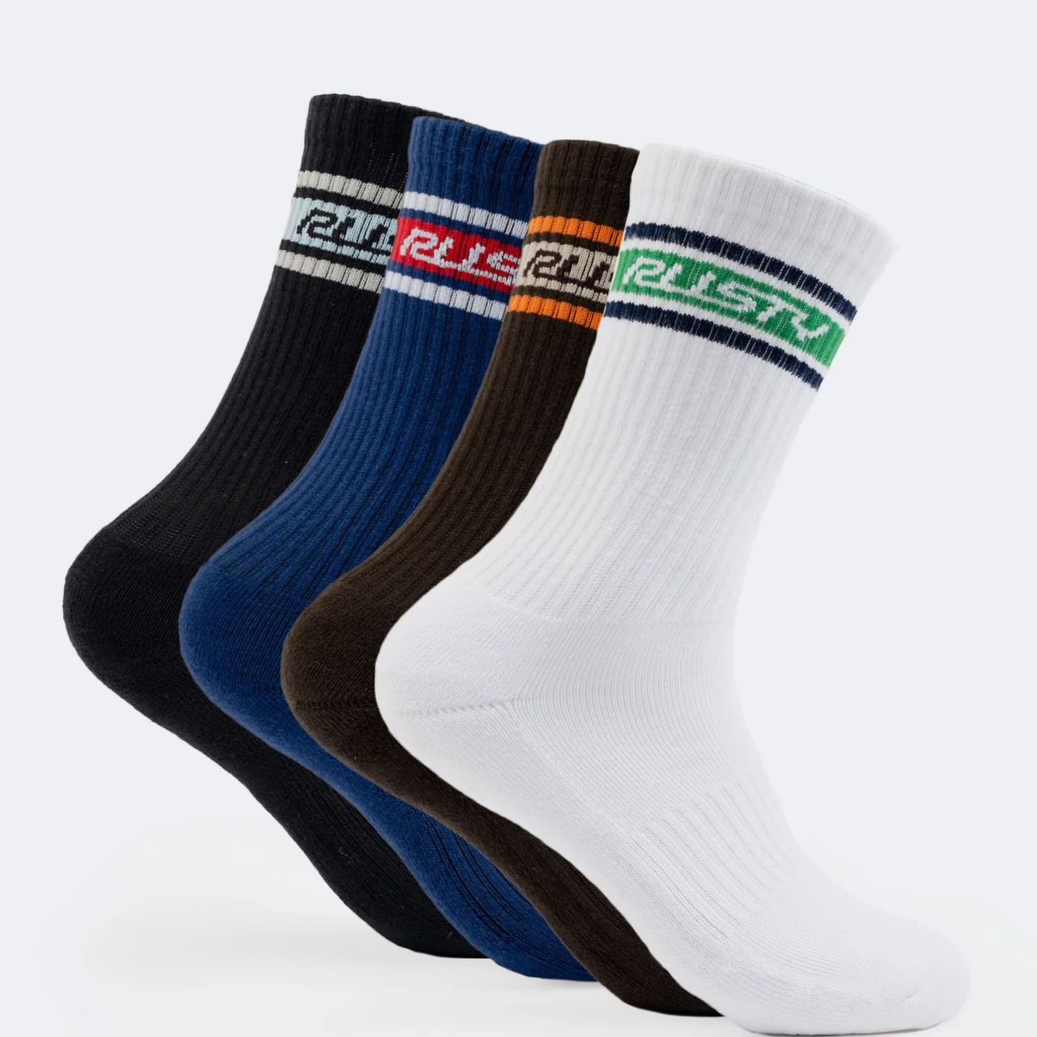 RUSTY MENS  PIT CREW MID CALF 4-SOCK PACK - MULTI 2