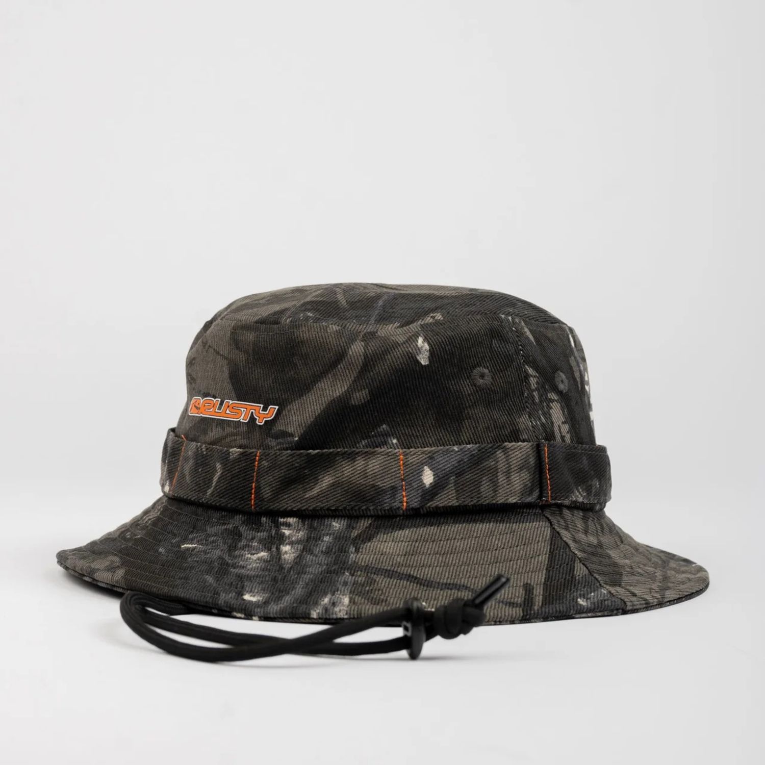 RUSTY MENS  STRINGER BUCKET HAT - GREY CAMO