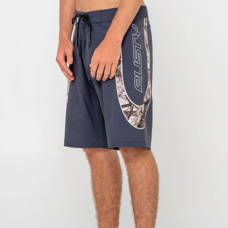 RUSTY MENS  CHARGER FIXED WAIST BOARDSHORT - COAL