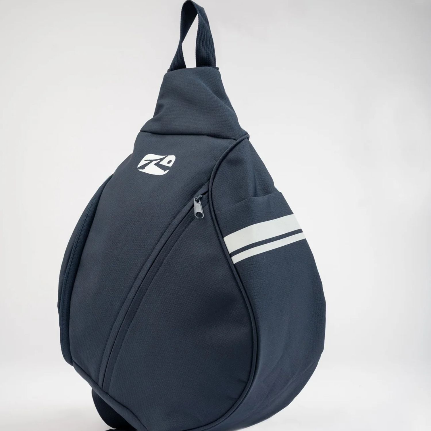 RUSTY MENS  WHITE LINES SLING BAG - NAVY BLUE