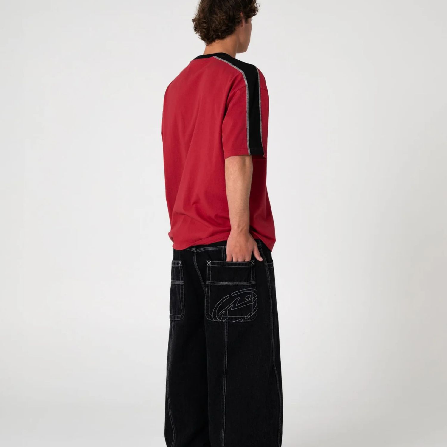 RUSTY MENS  SCREAM SHORT SLEEVE TEE - VINTAGE RED