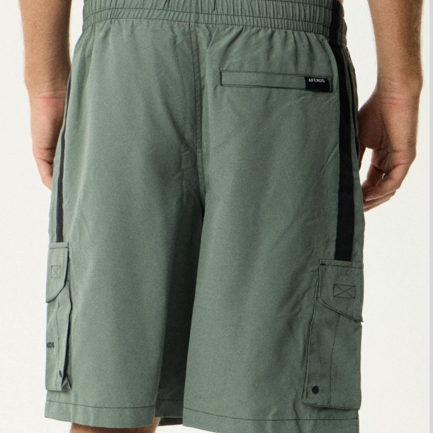 AFENDS MENS  HOUSE RELATED CARGO SHORT - SYCAMORE