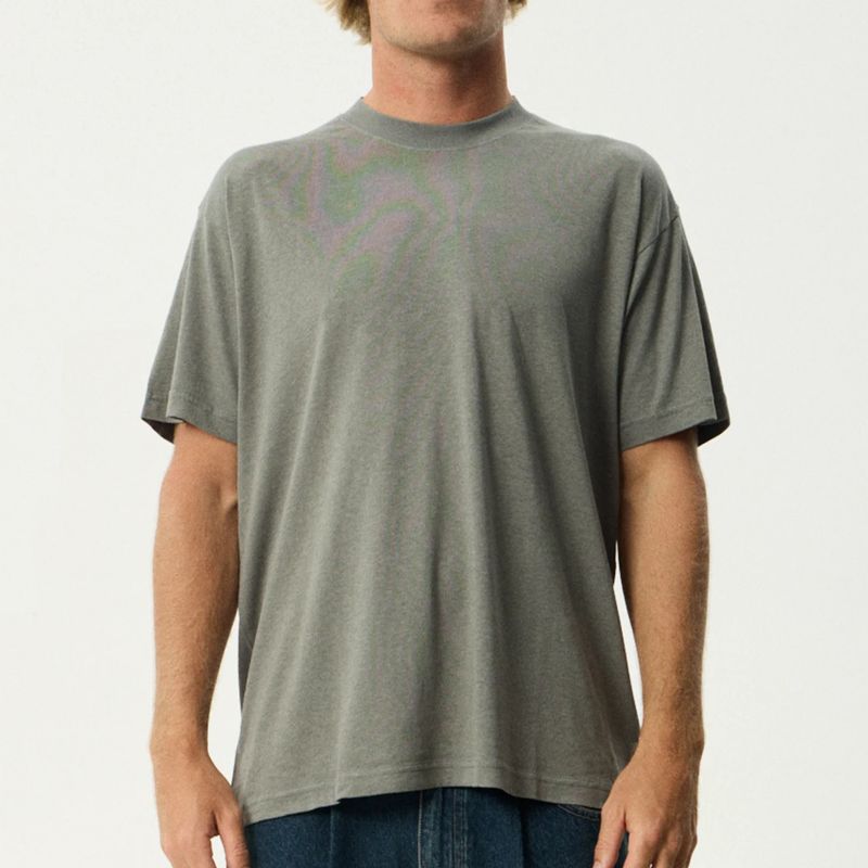 AFENDS MENS  FOUNDATION BOXY SS TEE - WASHED SYCAMORE