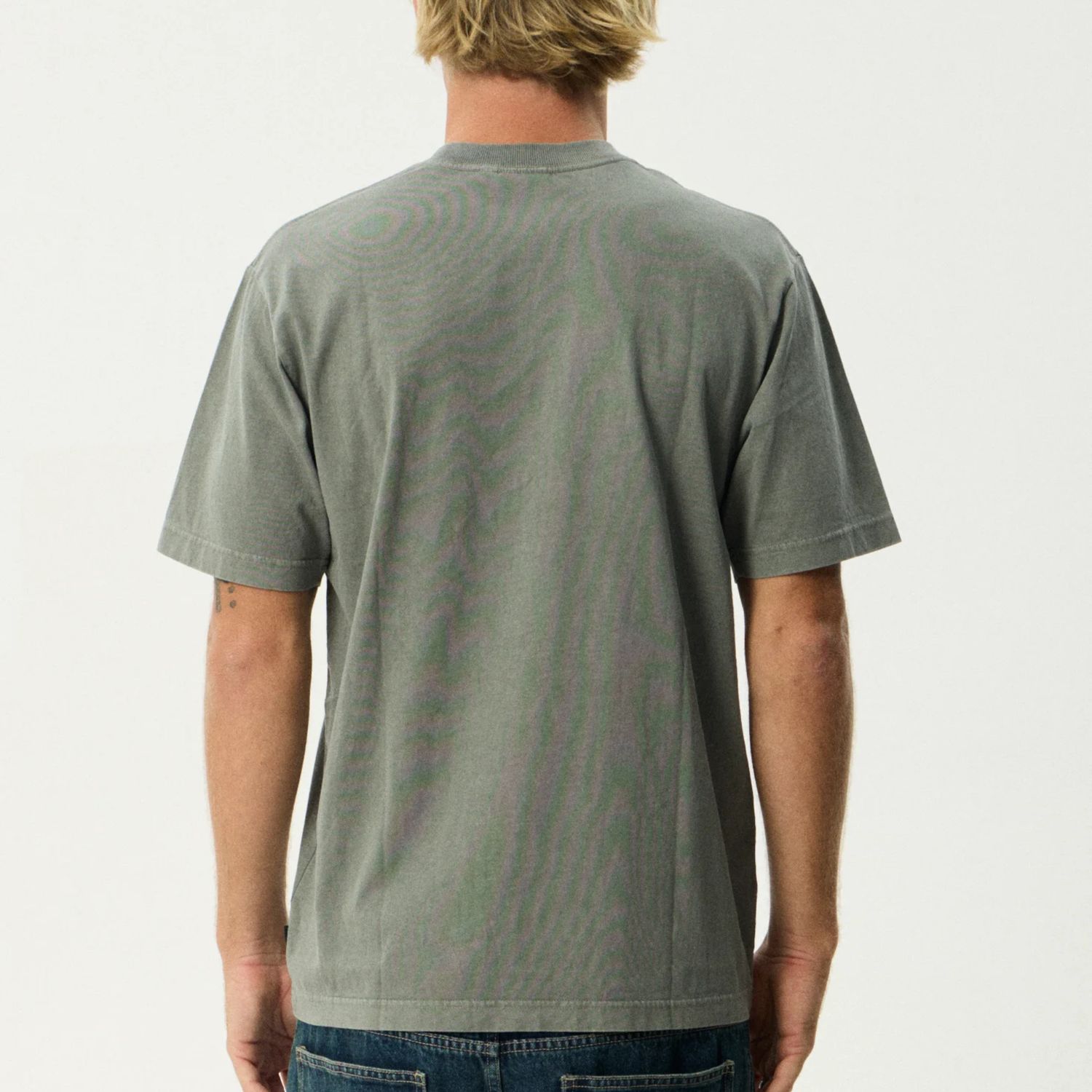AFENDS MENS  VINYL RETRO SS TEE - WASHED SYCAMORE