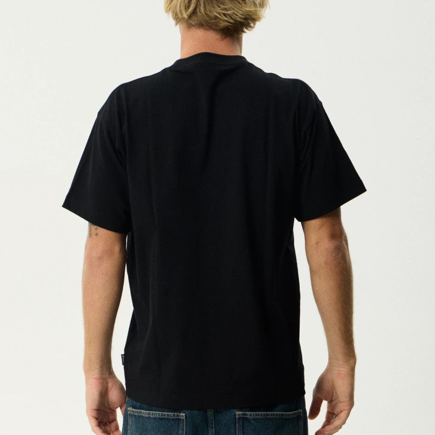 AFENDS MENS SPLASH BOXY SS TEE - BLACK