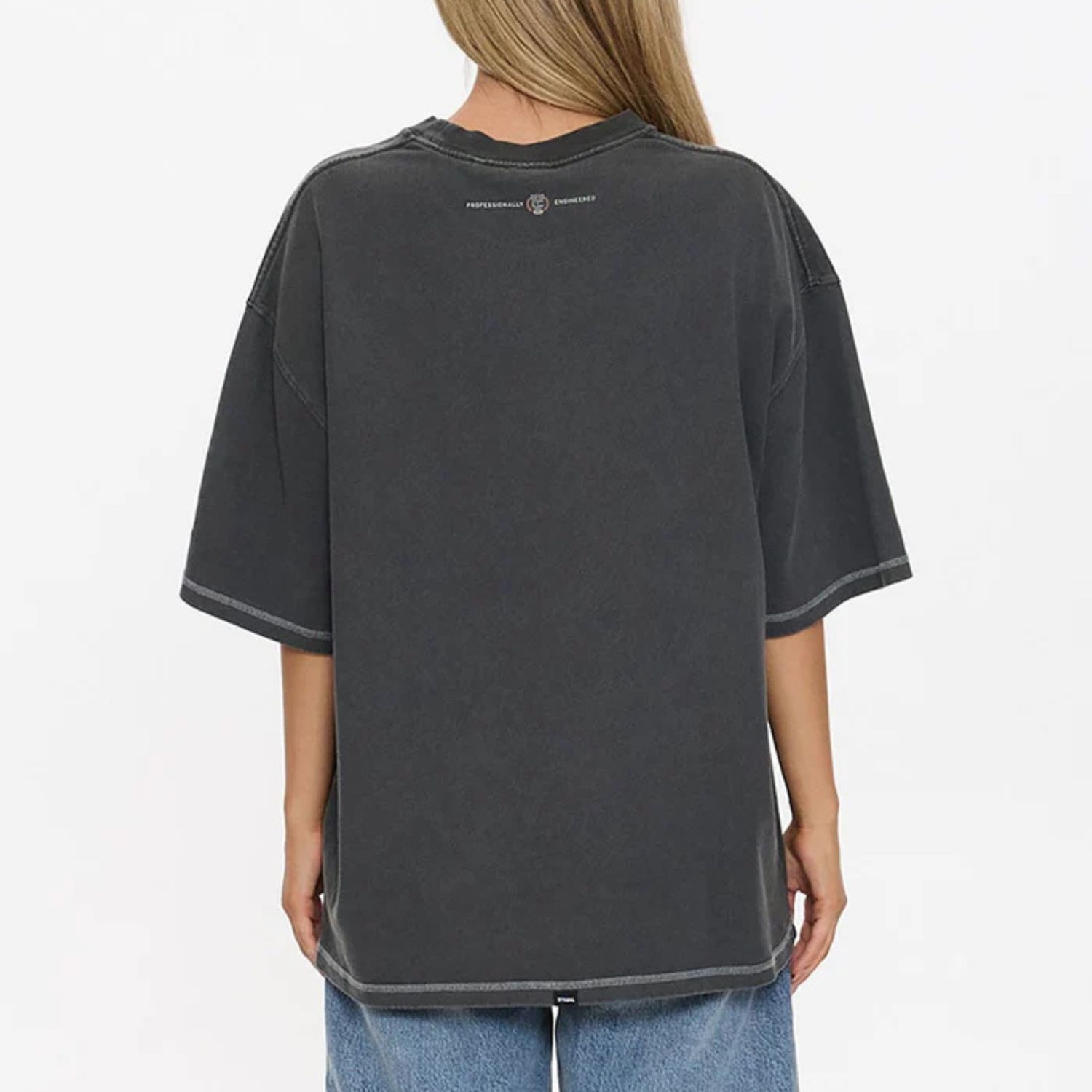 THRILLS WOMENS TAKE IT EASY OVERSIZED SS TEE - MERCH BLACK