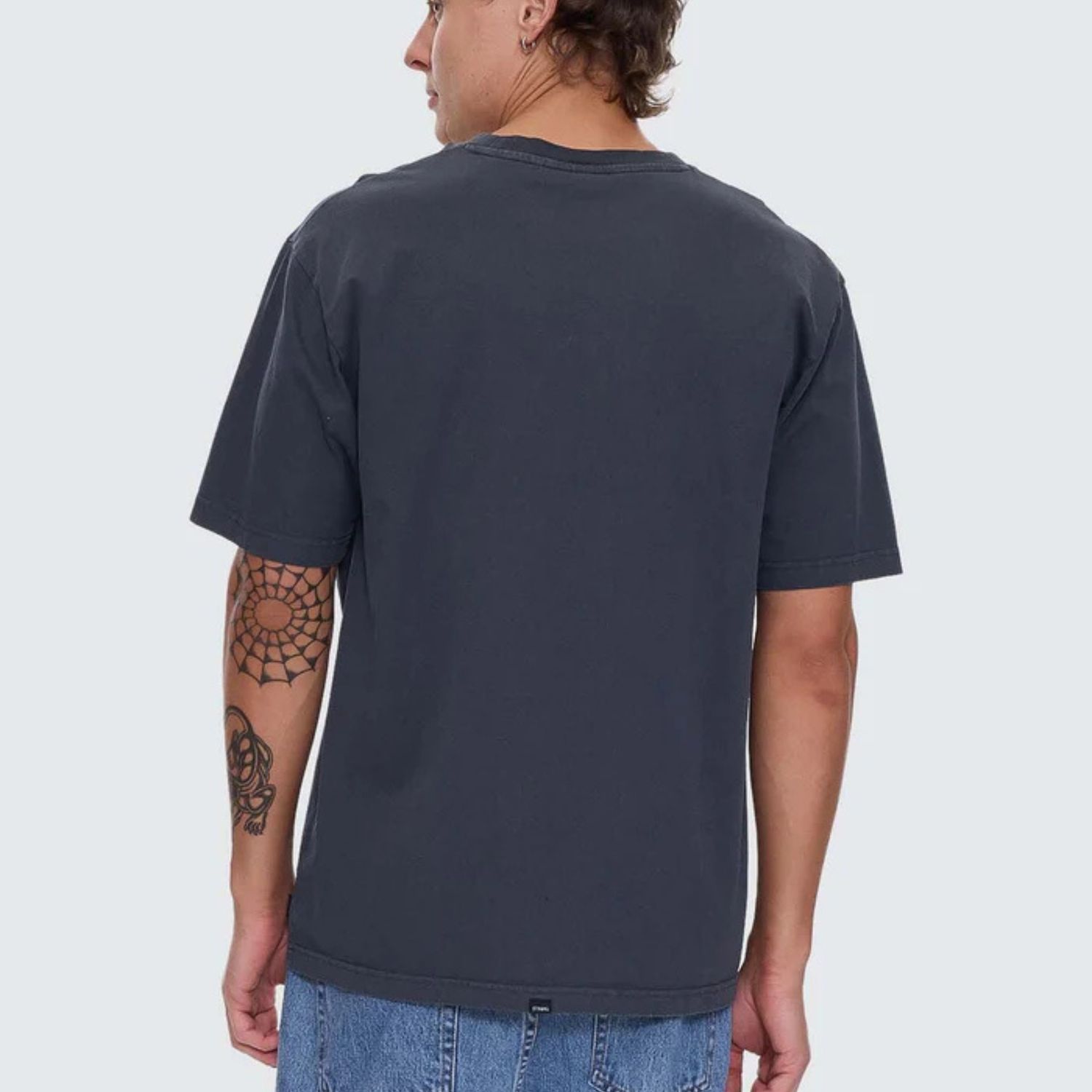 THRILLS MENS THRILLS MILITARY OVERSIZE FIT SS TEE - EBONY