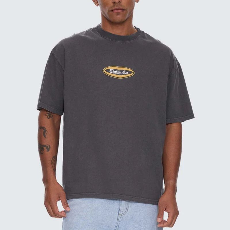 THRILLS MENS BUENO BUENO BUENO OVERSIZE FIT SS TEE - MERCH BLACK