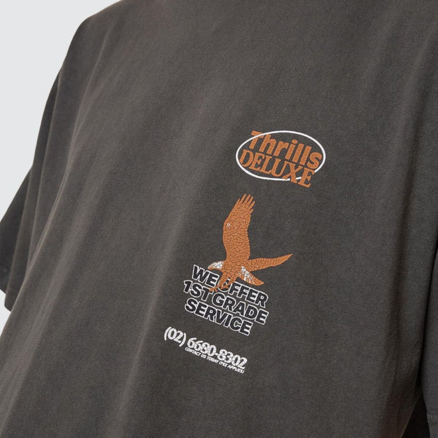 THRILLS MENS 1ST GRADE SERVICE MERCH FIT S/S TEE - MERCH BLACK